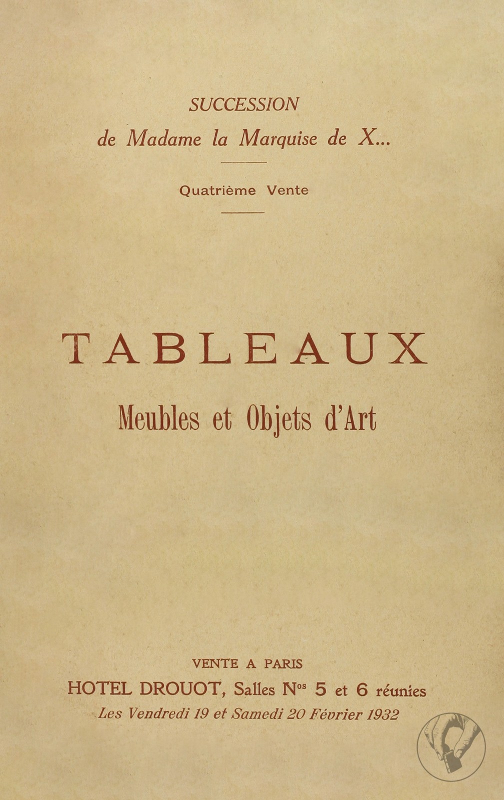 Succession Madame la Marquise de X - Tableaux Meubles et Objets d'Art
