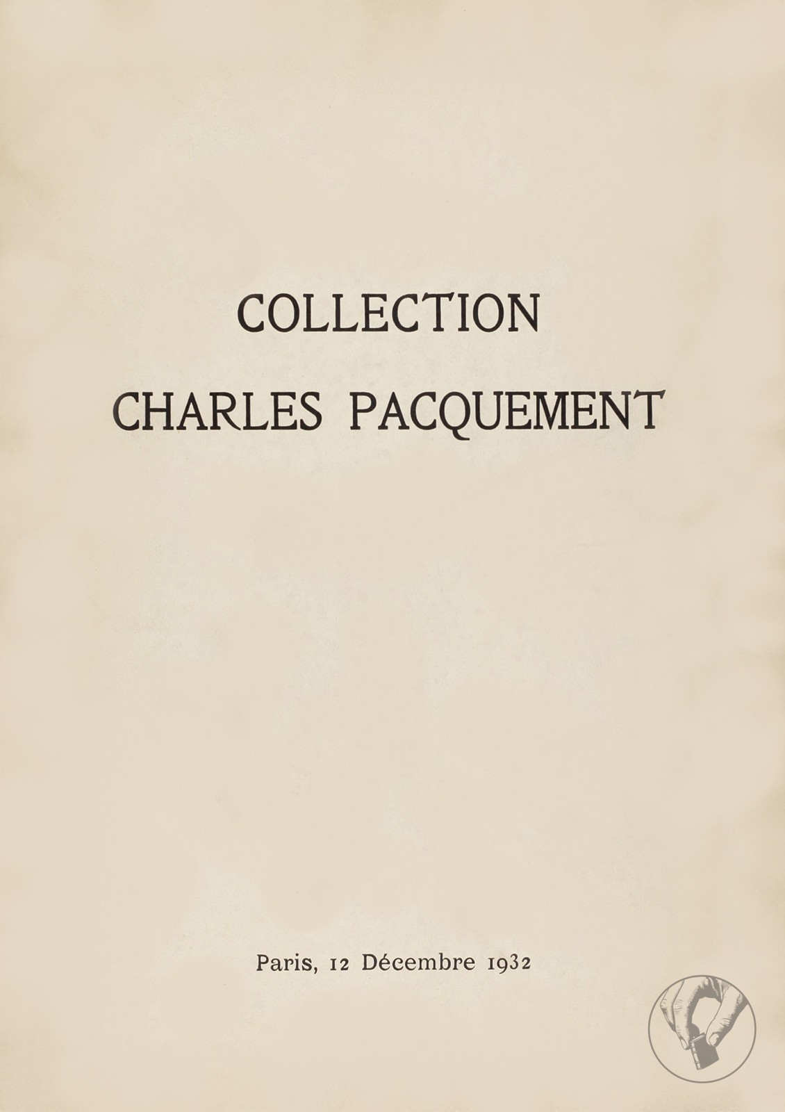 Collection Charles Pacquement - Tableaux Modernes, Aquarelles, Dessins, Sculptures