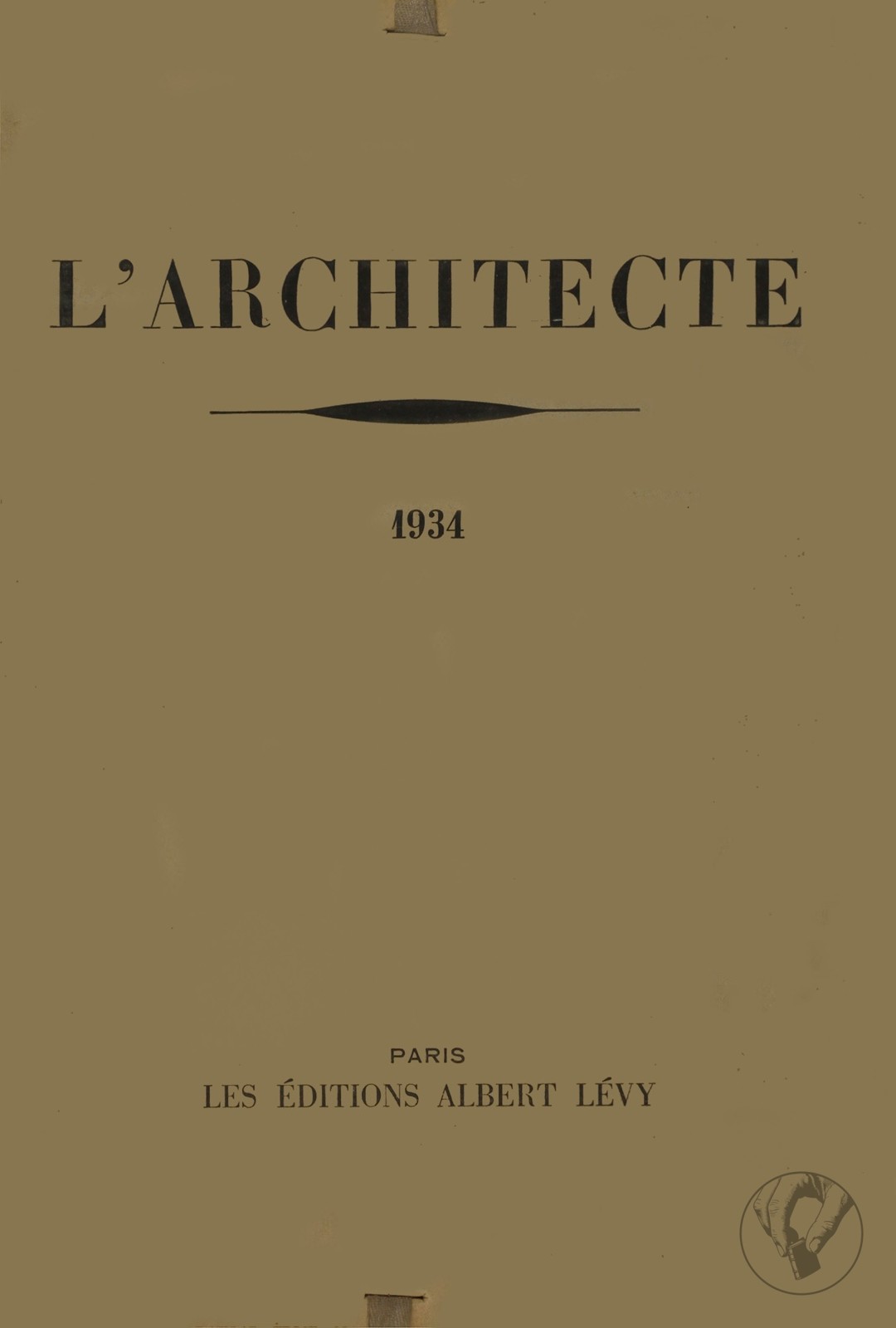 L'Architecte - année complète 1934