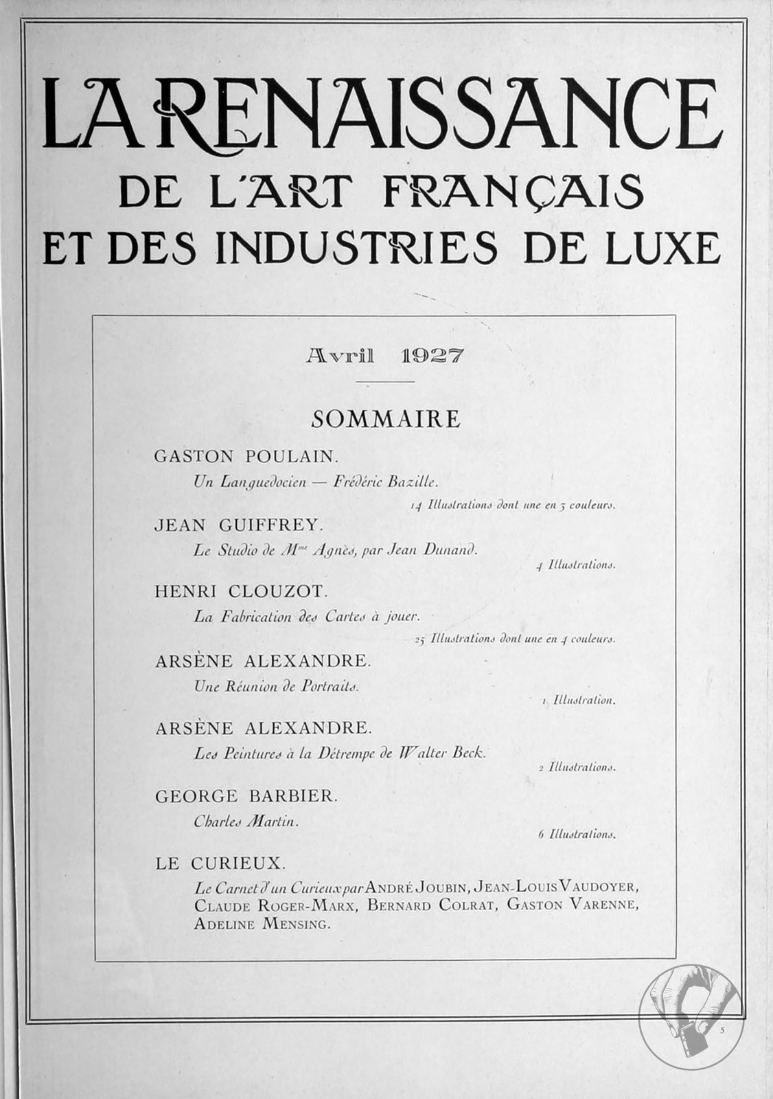 La Renaissance de l'art français et des industries de luxe