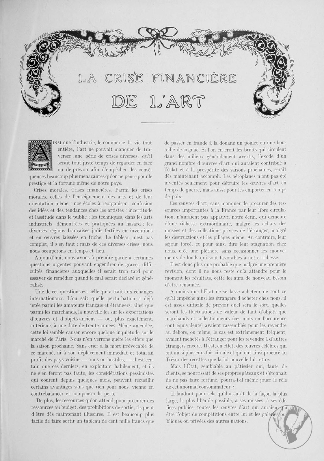 La Renaissance de l'art français et des industries de luxe