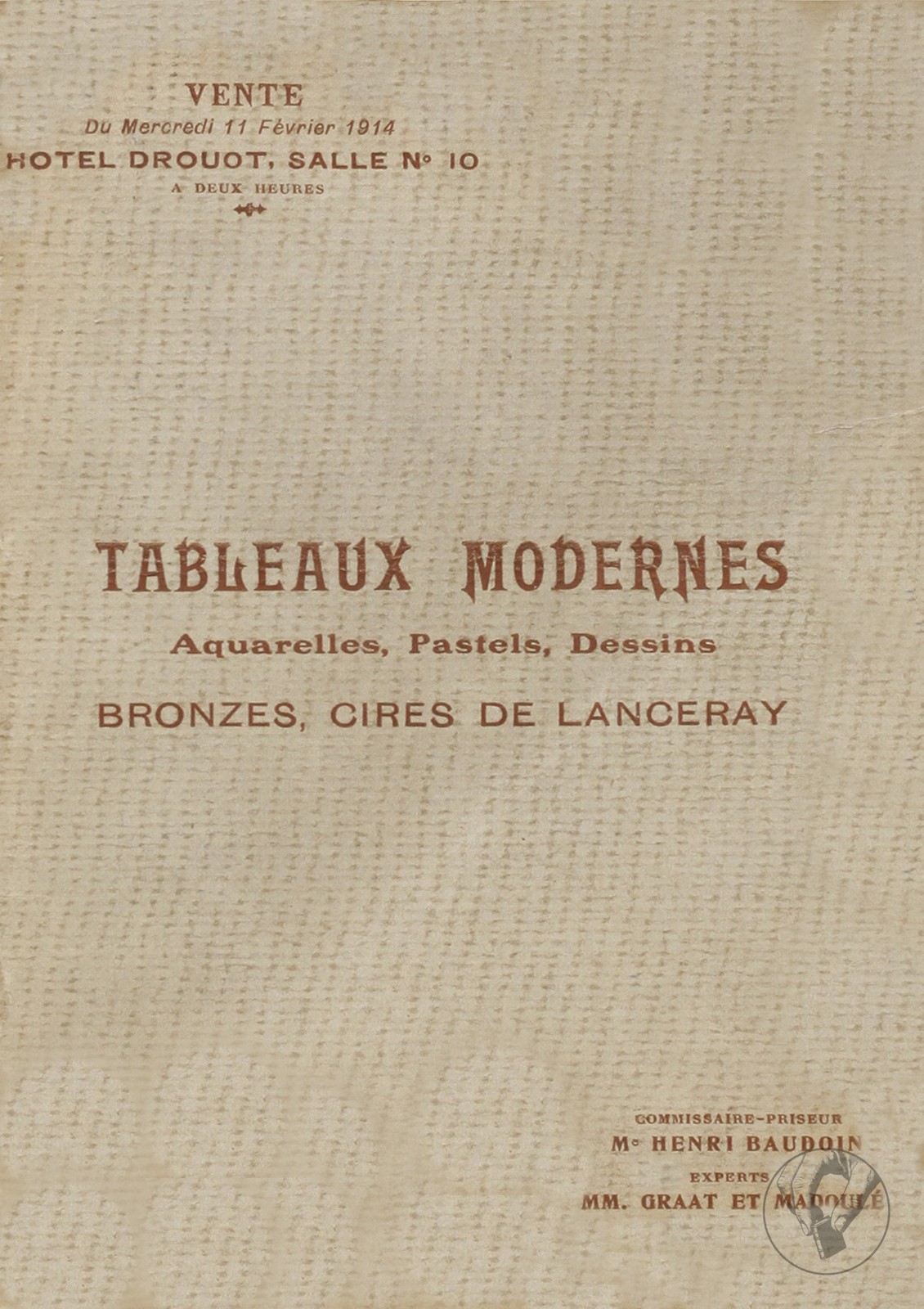Catalogue de Tableaux Modernes - Hôtel Drouot