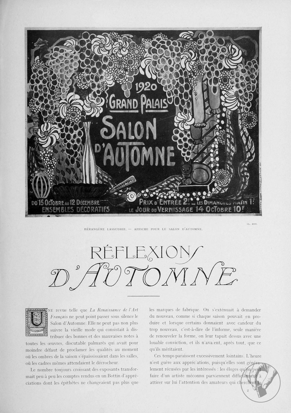 La Renaissance de l'art français et des industries de luxe