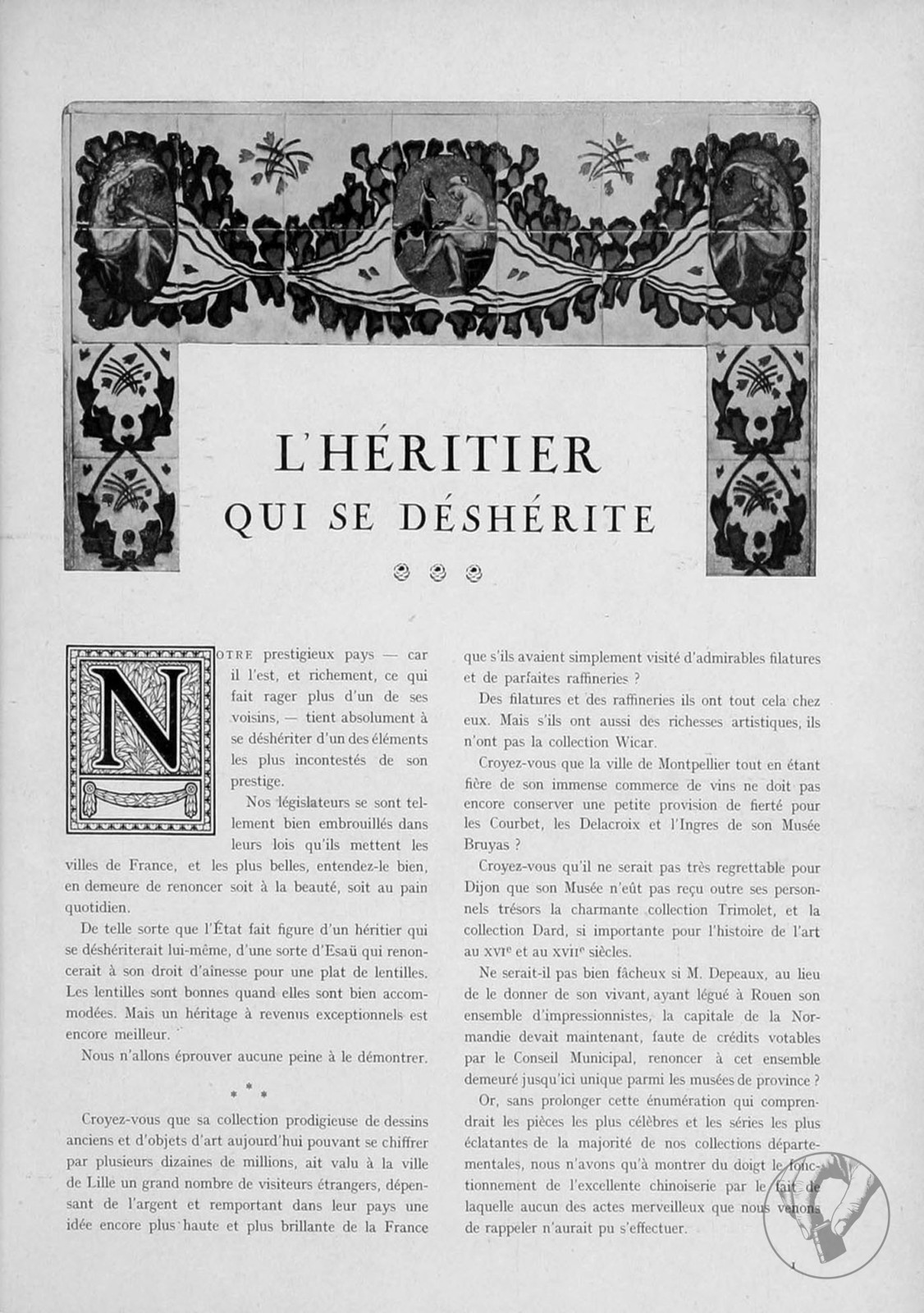 La Renaissance de l'art français et des industries de luxe