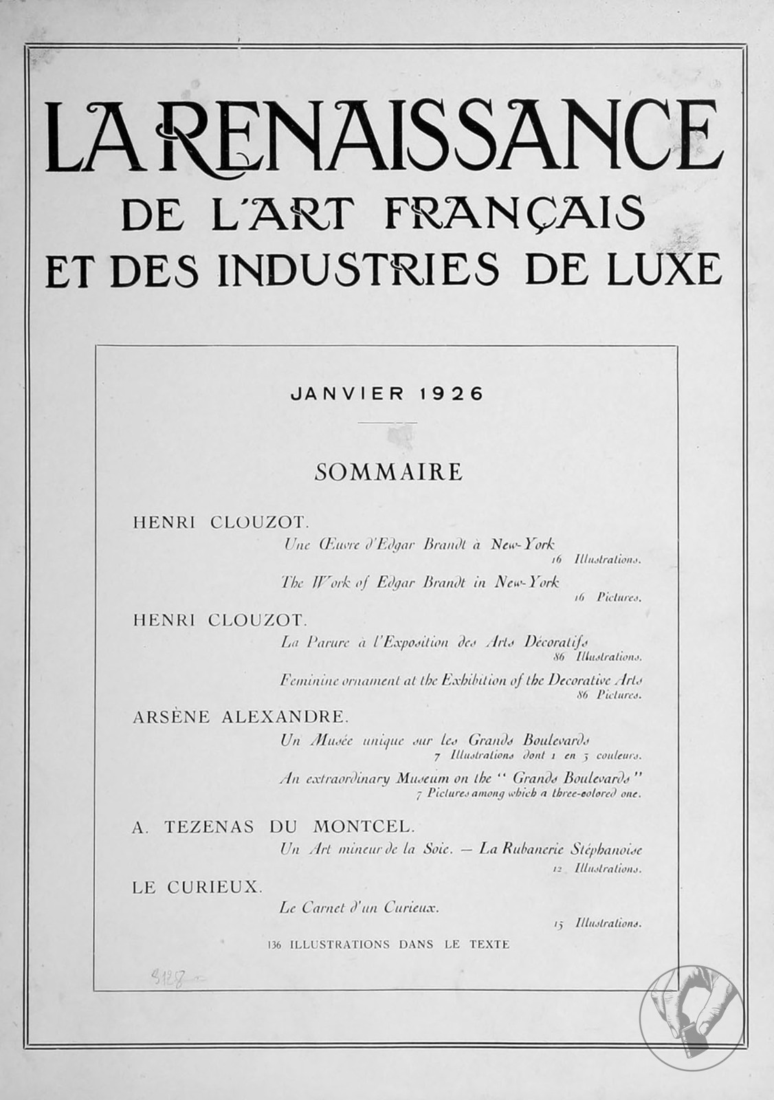 La Renaissance de l'art français et des industries de luxe