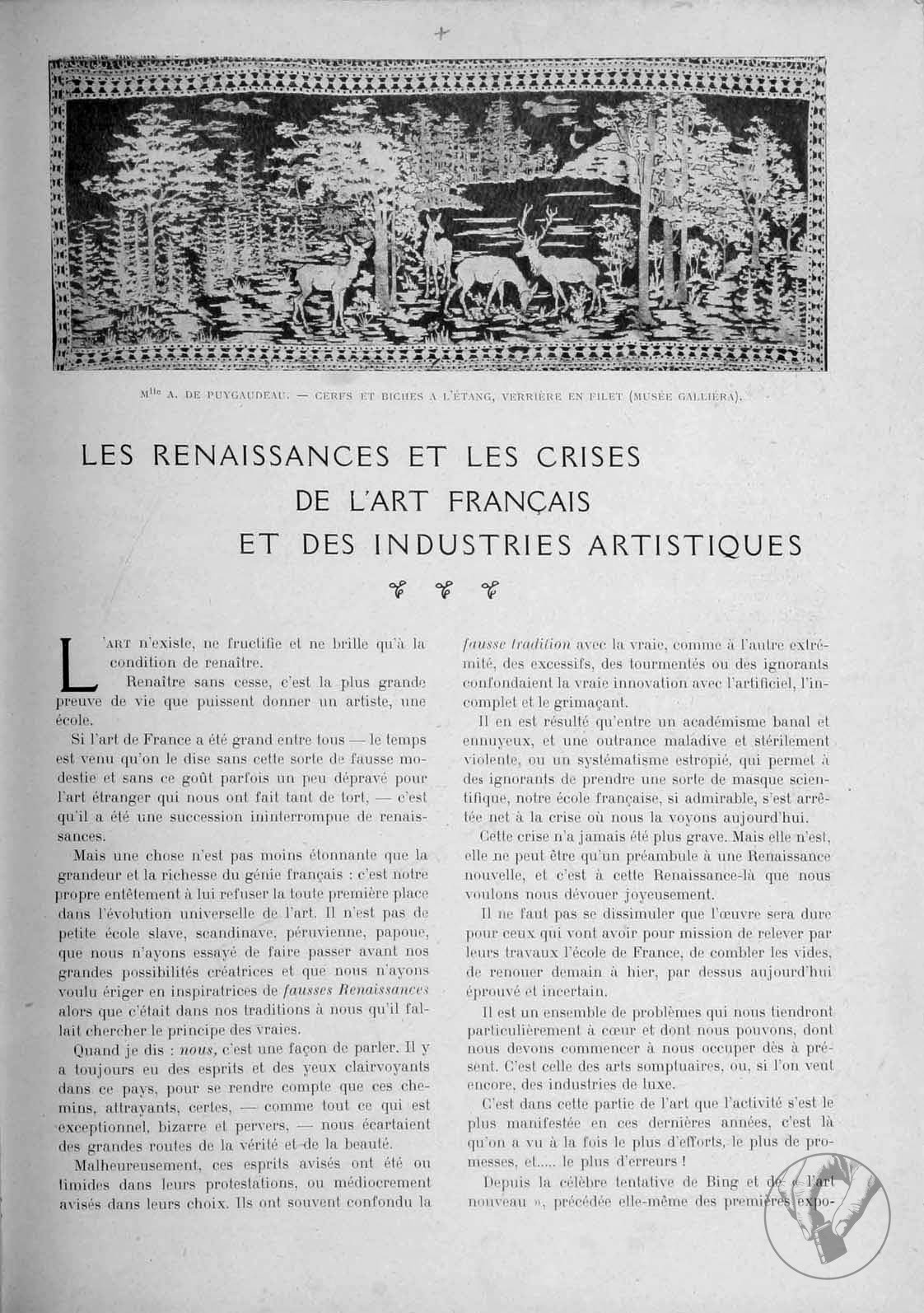 La Renaissance de l'art français et des industries de luxe