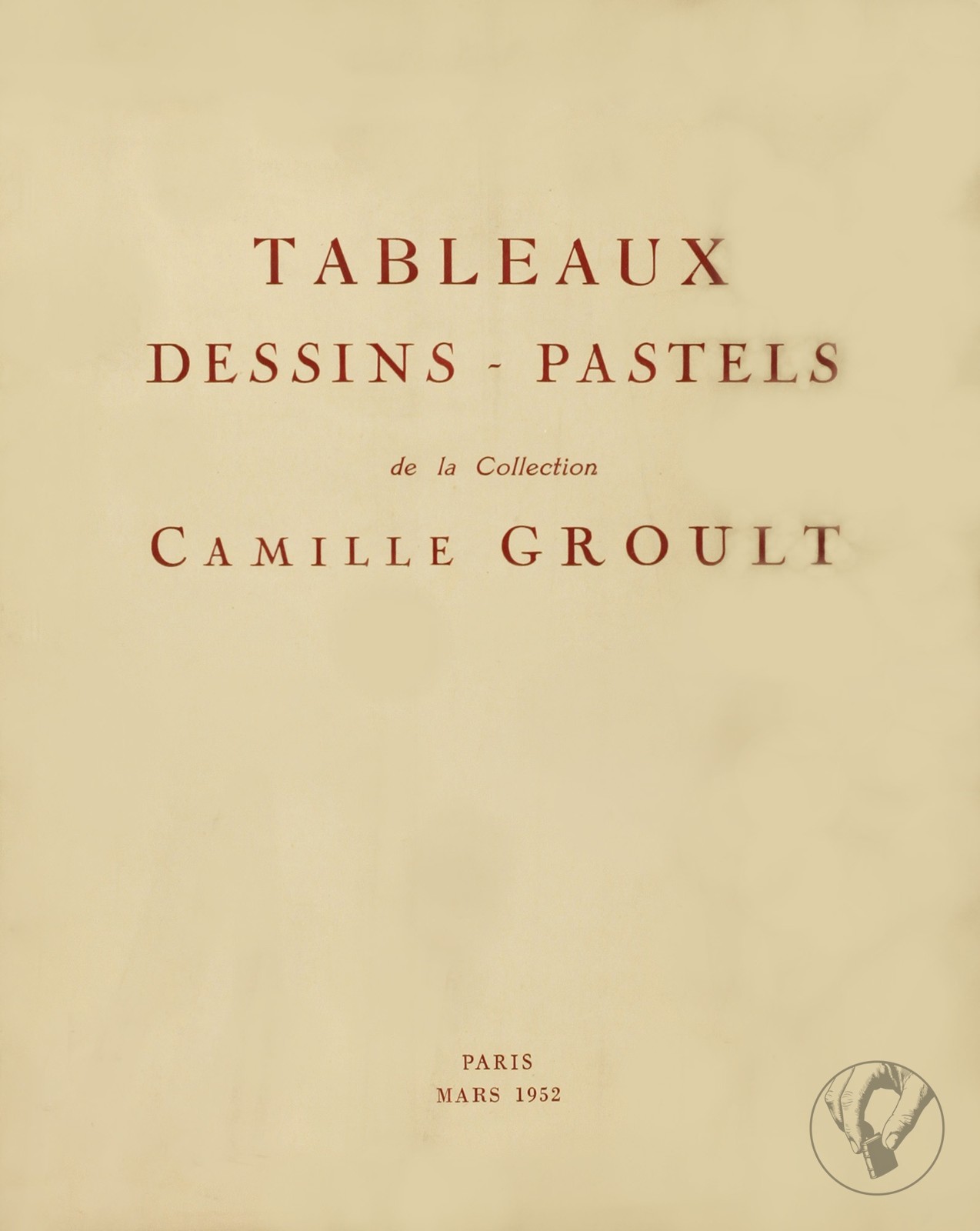 Collection Camille Groult - Tableaux, Dessins, Pastels