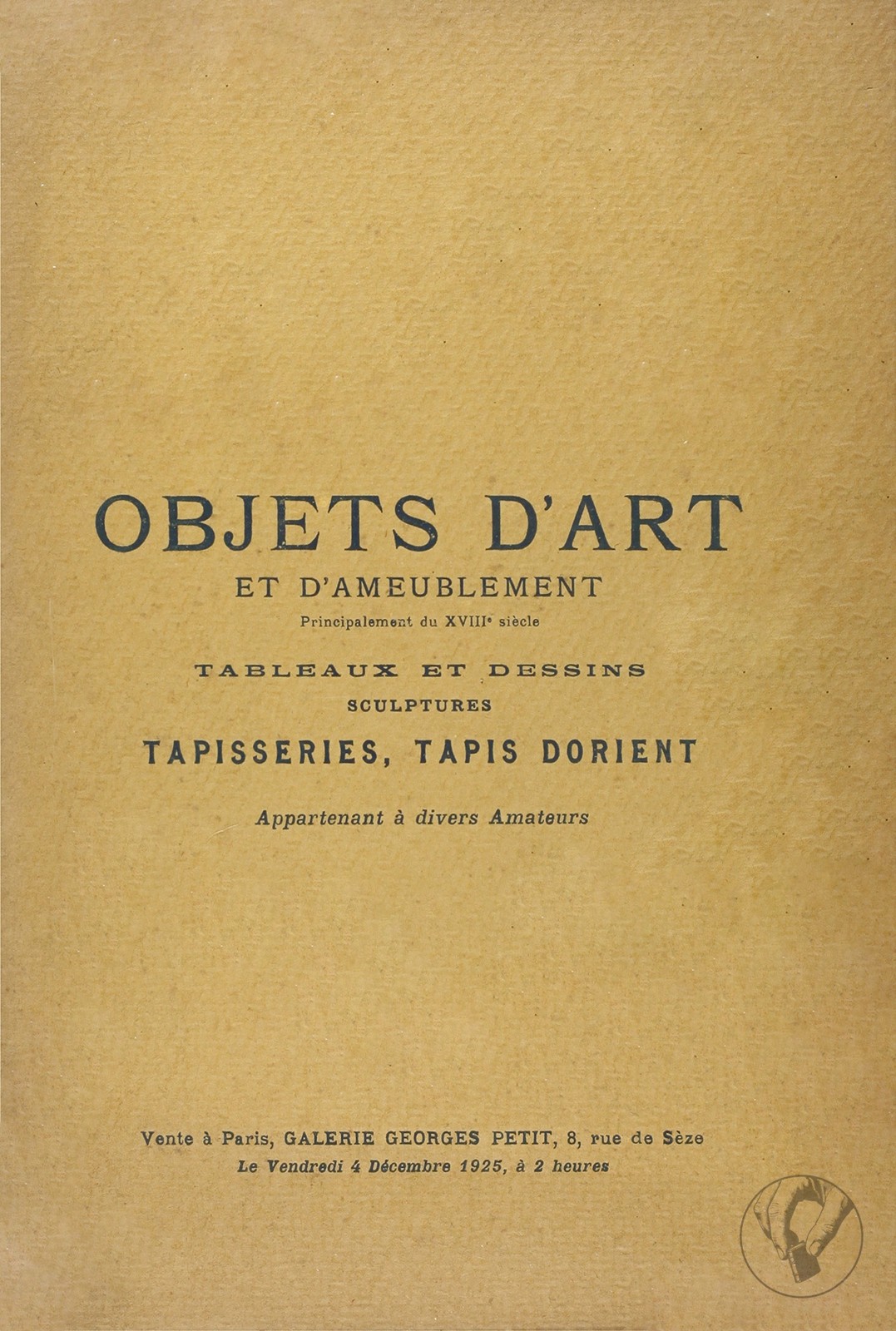 Objets d'Art et d'Ameublement