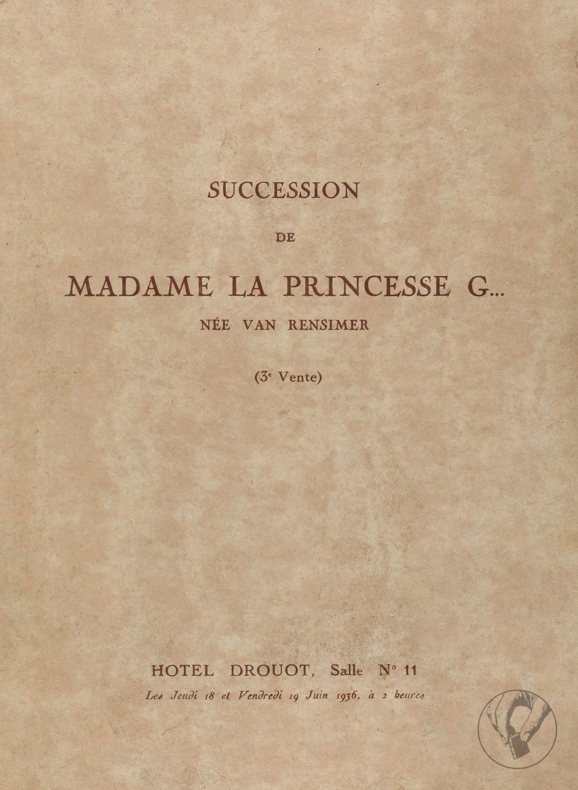 Succession de la Princesse G -  Objets d'Art et d'Ameublement