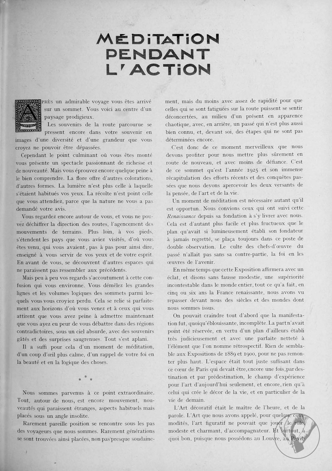 La Renaissance de l'art français et des industries de luxe