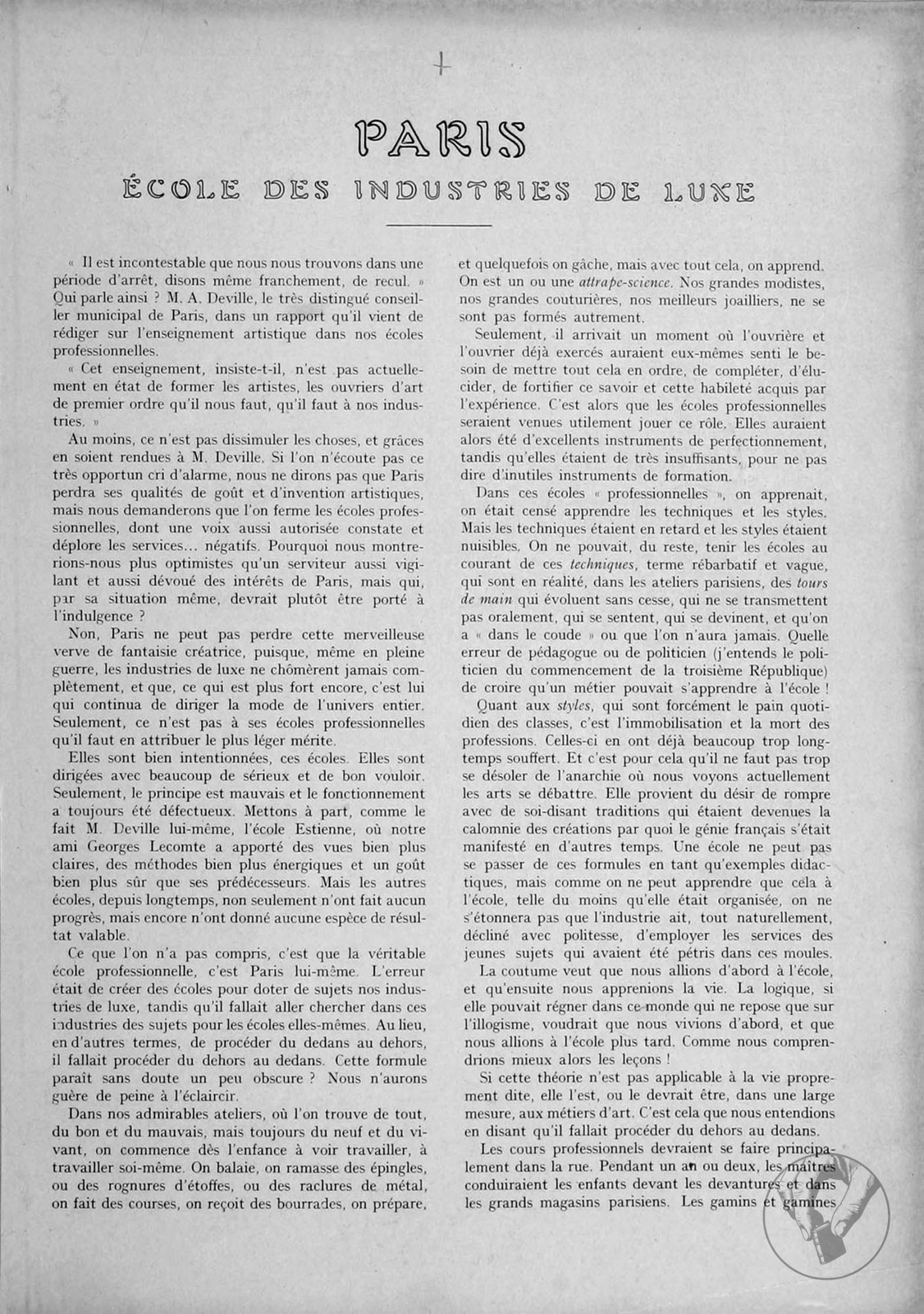 La Renaissance de l'art français et des industries de luxe