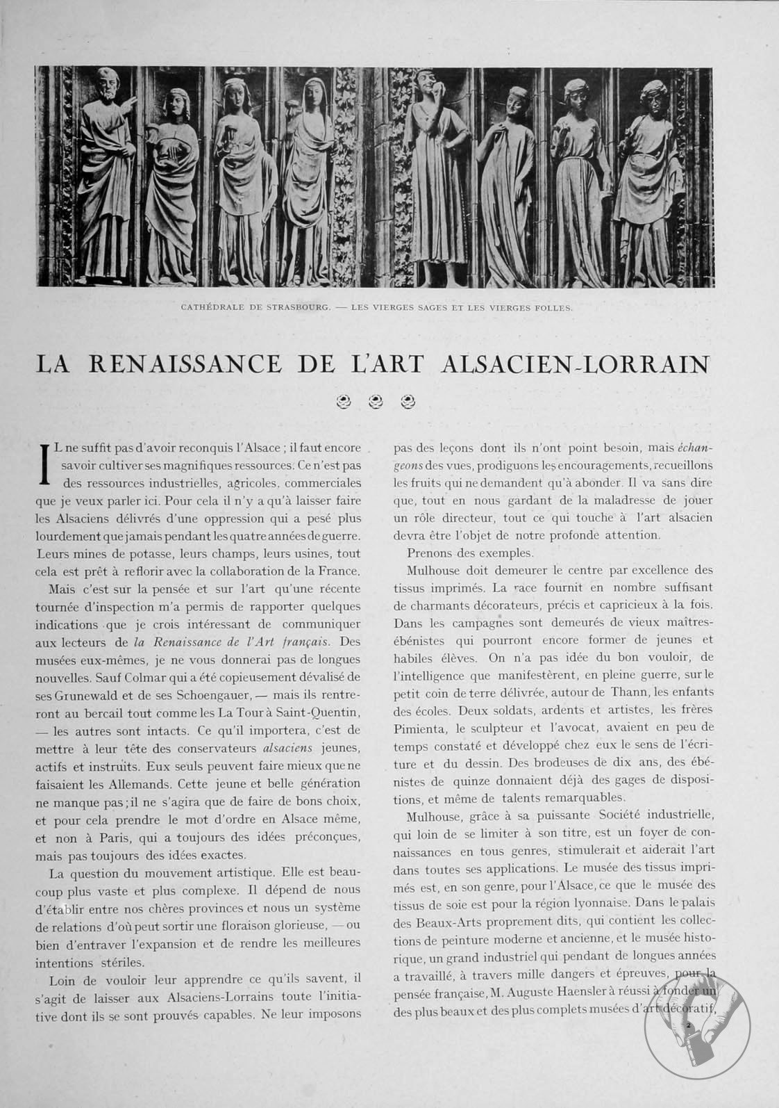 La Renaissance de l'art français et des industries de luxe