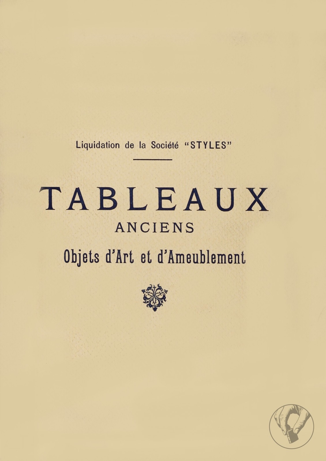 Liquidation de la Société "STYLES" - Tableaux anciens...