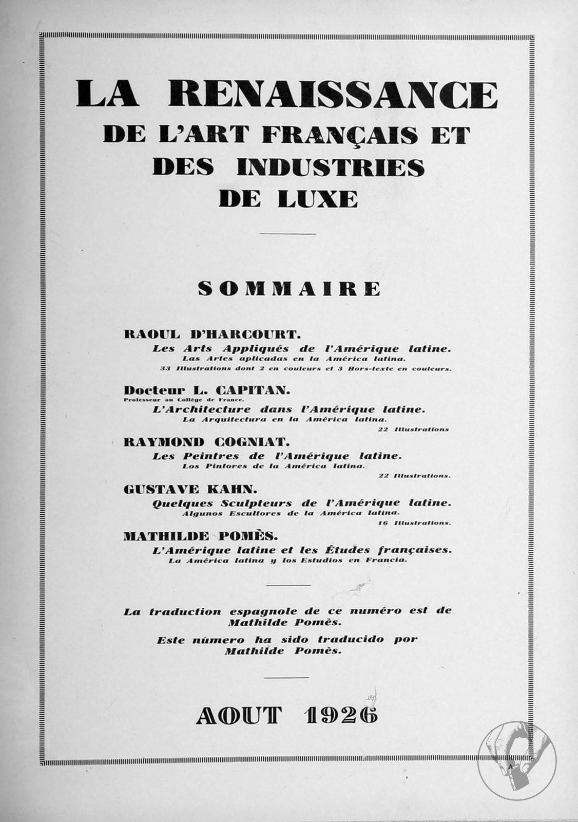 La Renaissance de l'art français et des industries de luxe