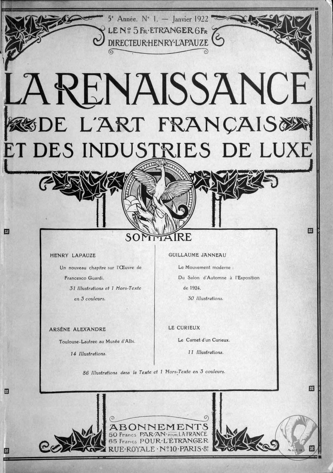 La Renaissance de l'art français et des industries de luxe
