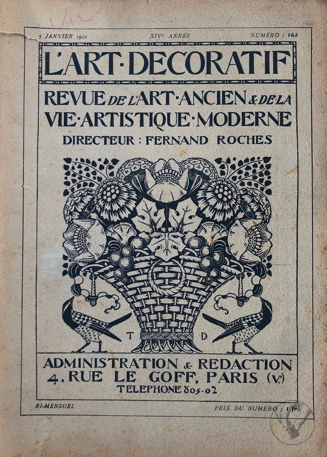 L'Art décoratif - couvertures et tables, 1909-1913