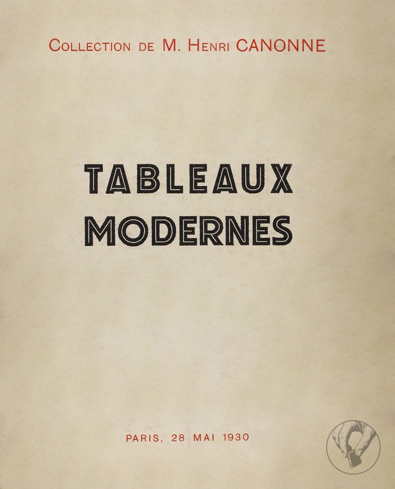 Collection de M. Canonne - Tableaux Modernes