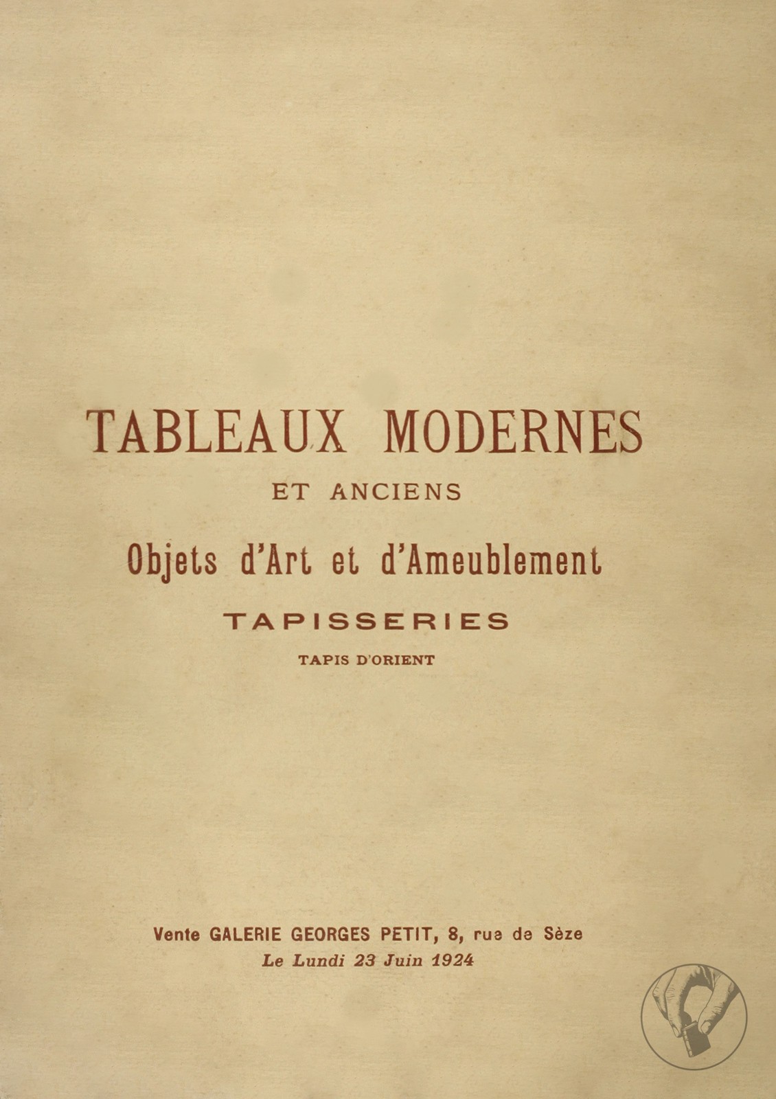 Tableaux Modernes et Anciens - Objets d'Art et d'Ameublement 