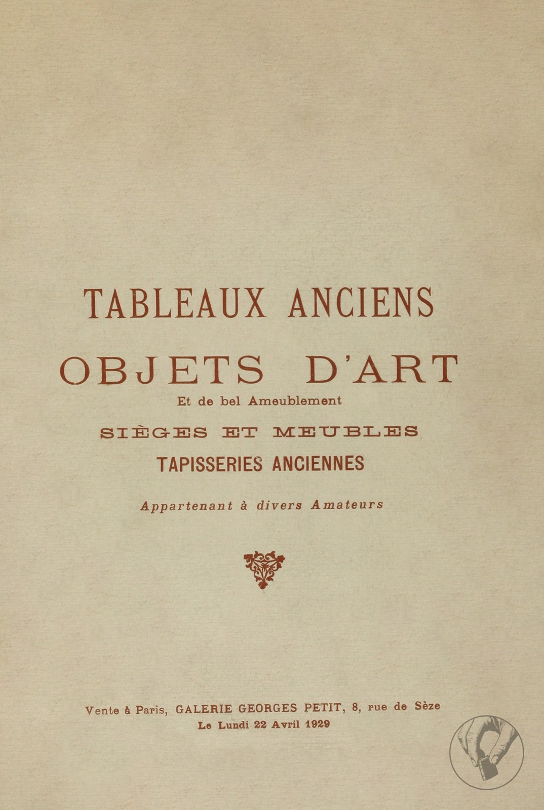 Tableaux Anciens - Objets d'Art 