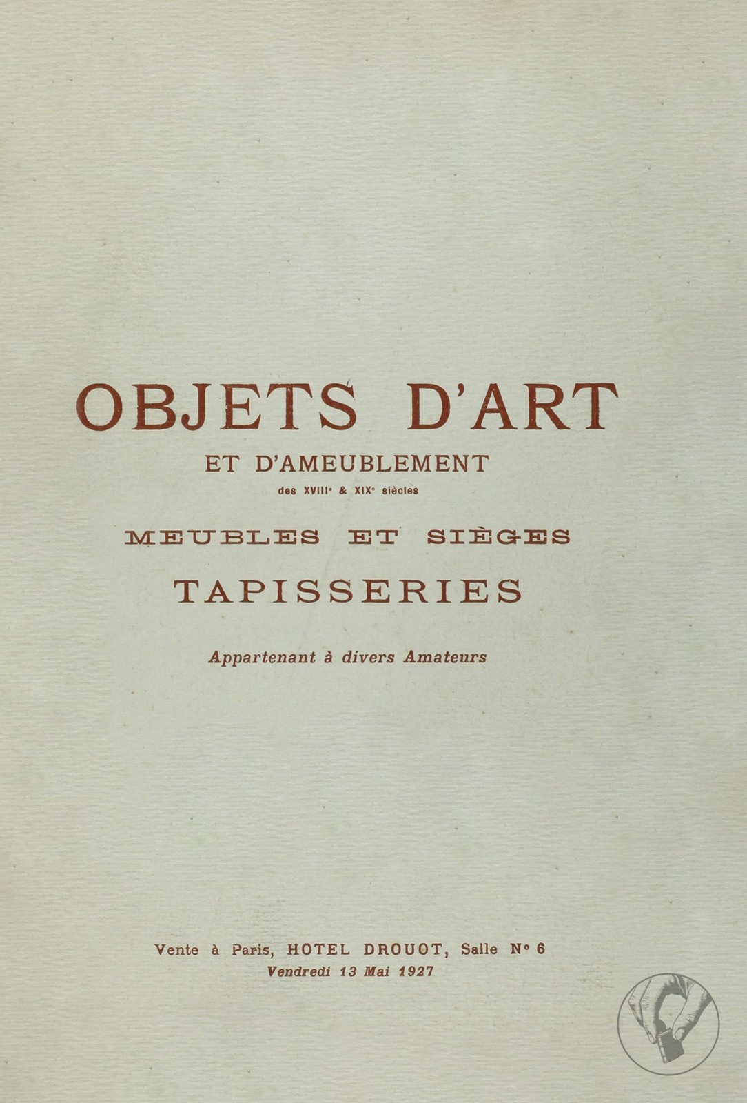 Objets d'Art et d'Ameublement